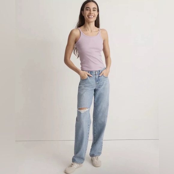 Madewell Supima Rib ‘90s Tank in Vibrant Lilac - Picture 8 of 9